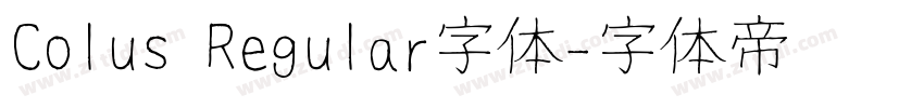 Colus Regular字体字体转换